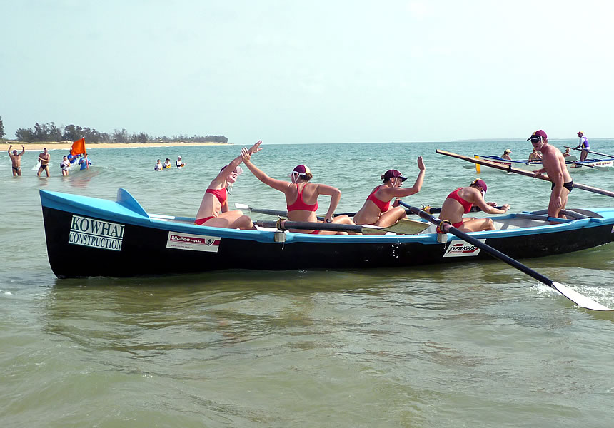 Winners of the Womens Open Surfboat Race at Broome